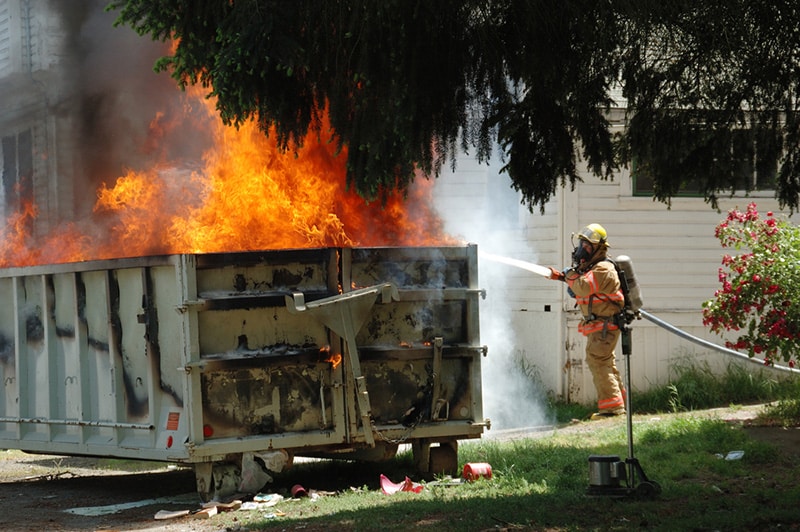 roll off dumpster fire safety tips