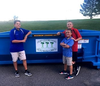 How much will a small dumpster hold